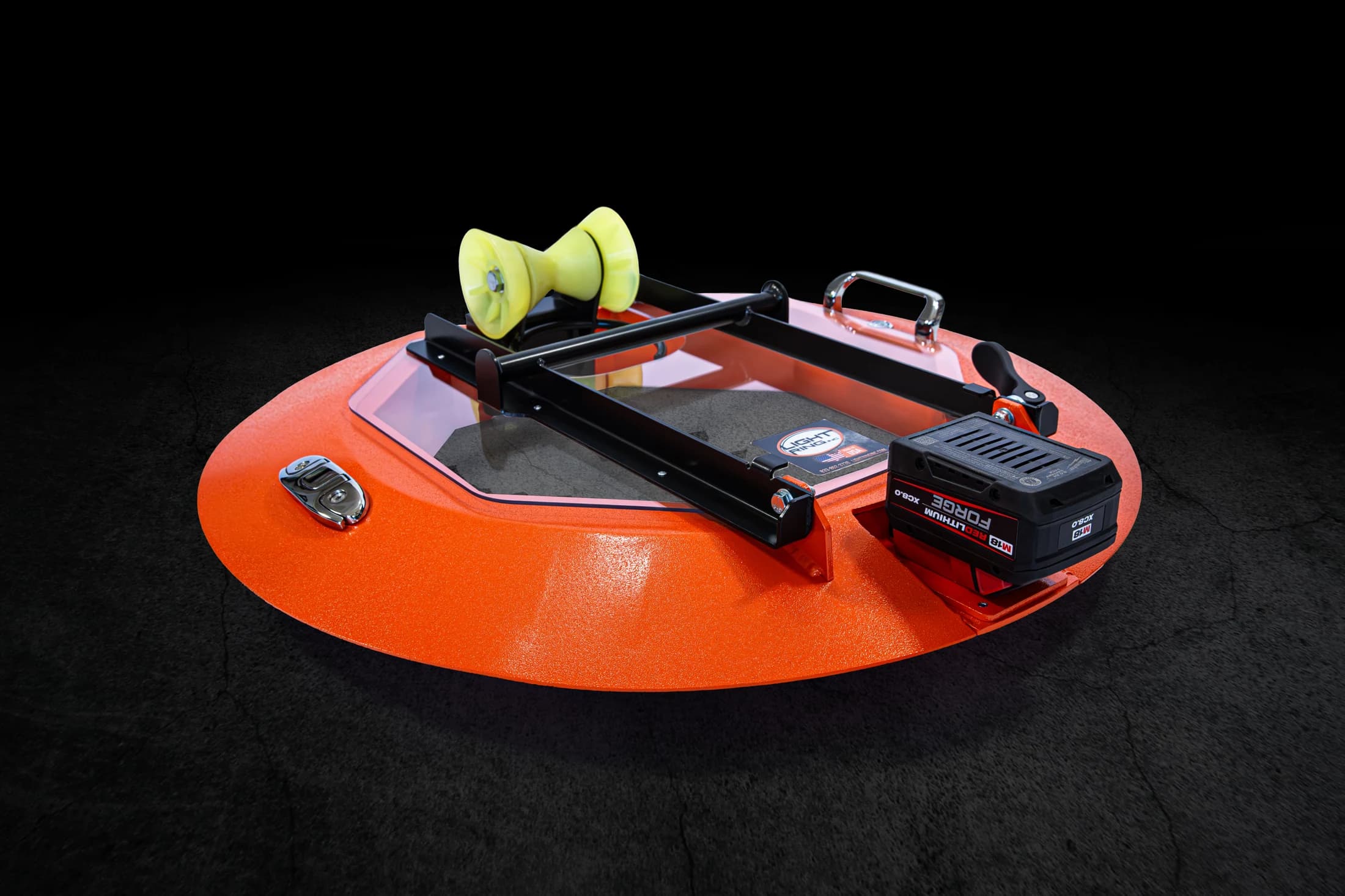 Standard Light Ring with hinged cover and removable roller.